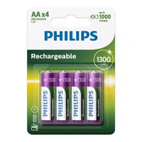 Philips Piles Rechargeables AA R6B4A130 Pack