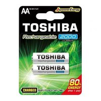 Toshiba 2000 Pack Wiederaufladbare AA-Batterien