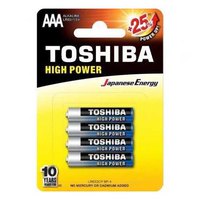 Toshiba AAA Alkaliska Batterier High Power LR03 Pack 4 Enheter
