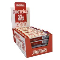 Nutrisport Proteína 33% 44gr Proteína Barras Caixa Branco Choco & Bagas 24 Unidades